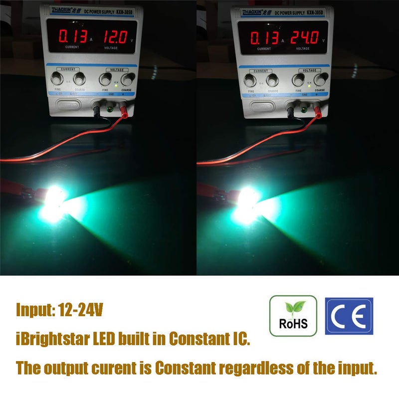 KISLED 12-24V Super Bright 194 912 921 168 175 2825 W5W T10 LED Bulbs with Projectors for Side Marker Cargo High Mount 3rd Brake Lights, Xenon White - Image 4